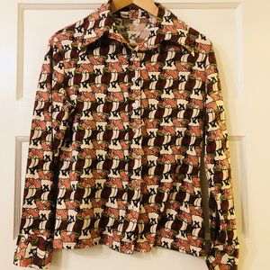 || VINTAGE || Masterpiece! Poly Sumo Print Top